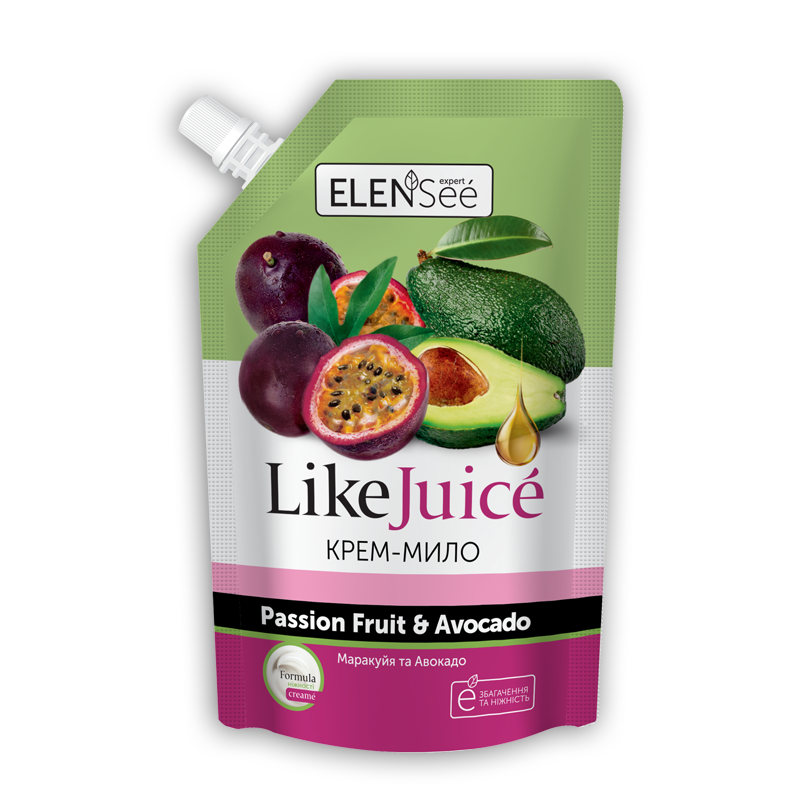 Мило рідке ELENSEE LIKE JUICE Маракуйя та Авокадо, 0,45 л